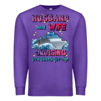 Purple husband and wife cruising partners for life Premium Sweatshirt - JahusDesignShop