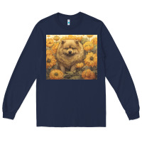 Navy chow chow Long Sleeve Tee - Unal Design