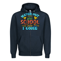 Navy watch out pre school here i come Zipper Hoodie - texasbilliewilder
