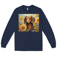 Navy dachshund Long Sleeve Tee - Unal Design