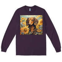 Plum dachshund Long Sleeve Tee - Unal Design