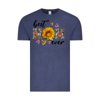 Vintage Denim best mom ever with sunflower Vintage Tee - Artiststas