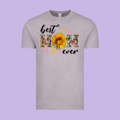 Best Mom Ever With Sunflower Vintage Tee Designed By Artiststas