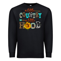 Black a little country a little hood Premium Sweatshirt - AdoDesignShop