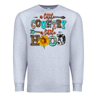 Heather Grey a little country a little hood Premium Sweatshirt - AdoDesignShop