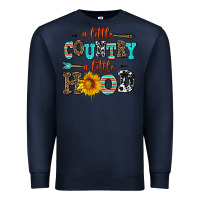 Navy a little country a little hood Premium Sweatshirt - AdoDesignShop