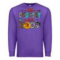 Purple a little country a little hood Premium Sweatshirt - AdoDesignShop