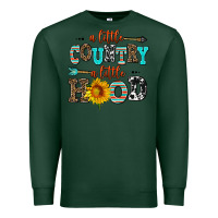 Sports Green a little country a little hood Premium Sweatshirt - AdoDesignShop