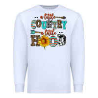 White a little country a little hood Premium Sweatshirt - AdoDesignShop