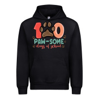 Black 100 pawsome days of school Urban Hoodie - MaliasSmallBusiness