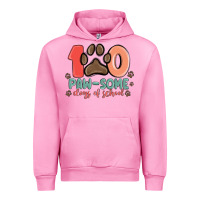 Fuchsia Pink 100 pawsome days of school Urban Hoodie - MaliasSmallBusiness