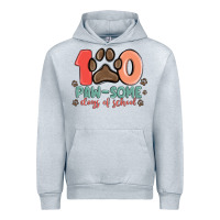 Heather Grey 100 pawsome days of school Urban Hoodie - MaliasSmallBusiness