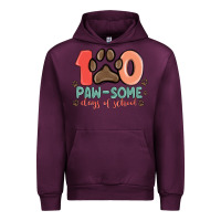 Mauve Wine 100 pawsome days of school Urban Hoodie - MaliasSmallBusiness