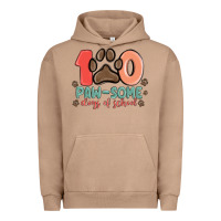 Pigment Burro 100 pawsome days of school Urban Hoodie - MaliasSmallBusiness