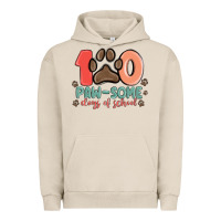 Pigment French Oak 100 pawsome days of school Urban Hoodie - MaliasSmallBusiness