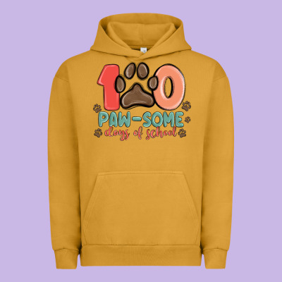 100 Pawsome Days Of School Urban Hoodie Designed By Maliassmallbusiness