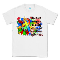 White always unique totally intelligent sometimes myster Classic Tee - Zillion Design Studio