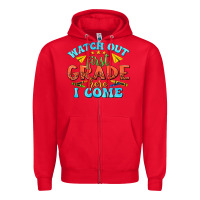 Red watch out first grade here i come Zipper Hoodie - texasbilliewilder