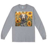 Heather Grey dalmatian Long Sleeve Tee - Unal Design