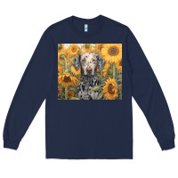 Navy dalmatian Long Sleeve Tee - Unal Design