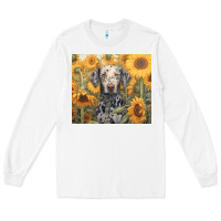 White dalmatian Long Sleeve Tee - Unal Design