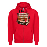 Red i teach strength bravery equality love history Zipper Hoodie - Zillion Design Studio
