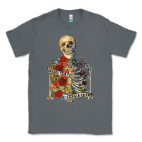 Charcoal Heather inhale peace exhale chaos Classic Tee - RanaPortraitStore