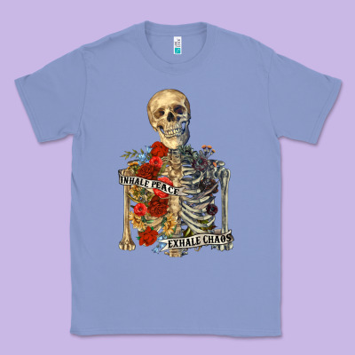 Inhale Peace Exhale Chaos Classic Tee Designed By Ranaportraitstore