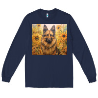 Navy german shepherd Long Sleeve Tee - Unal Design