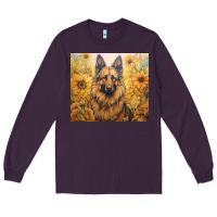 Plum german shepherd Long Sleeve Tee - Unal Design