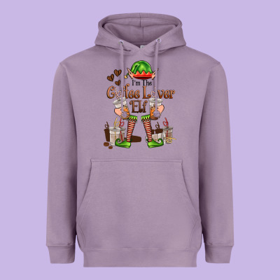 Im The Coffee Lover Elf Heavyweight Hoodie Designed By Fadigitalartstudio