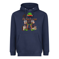 Navy im the coffee lover elf Heavyweight Hoodie - FaDigitalArtStudio