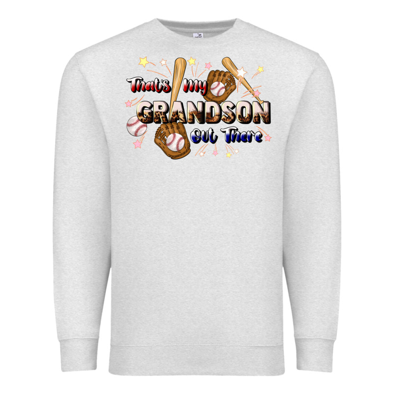 That's My Grandson Out There Baseball Premium Sweatshirt by JahusDesignShop | Teevron