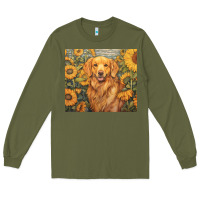 Army Green golden retriever Long Sleeve Tee - Unal Design