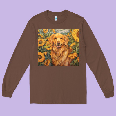 Long Sleeve Tee golden retriever