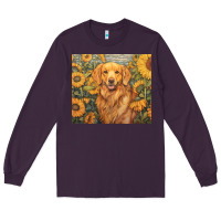 Plum golden retriever Long Sleeve Tee - Unal Design