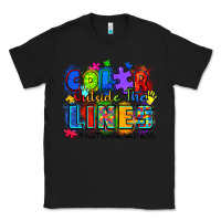 Black color outside the lines autism awareness Classic Tee - Zillion Design Studio