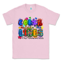 Bubblegum Pink color outside the lines autism awareness Classic Tee - Zillion Design Studio