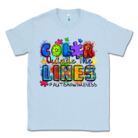 Dusty Blue color outside the lines autism awareness Classic Tee - Zillion Design Studio