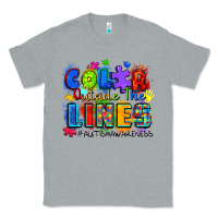Heather Grey color outside the lines autism awareness Classic Tee - Zillion Design Studio