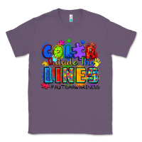 Lavender color outside the lines autism awareness Classic Tee - Zillion Design Studio