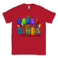 Red color outside the lines autism awareness Classic Tee - Zillion Design Studio
