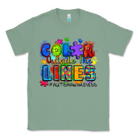 Sage color outside the lines autism awareness Classic Tee - Zillion Design Studio