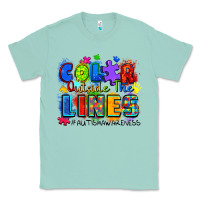 Seafoam color outside the lines autism awareness Classic Tee - Zillion Design Studio