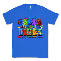 True Royal color outside the lines autism awareness Classic Tee - Zillion Design Studio