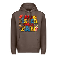 Coffee little sister biggest fan softball Premium Hoodie - AdoDesignShop