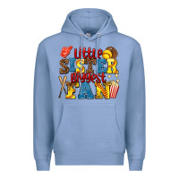 Colony Blue little sister biggest fan softball Premium Hoodie - AdoDesignShop