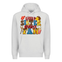 Dove Grey little sister biggest fan softball Premium Hoodie - AdoDesignShop