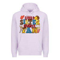 Lilac little sister biggest fan softball Premium Hoodie - AdoDesignShop