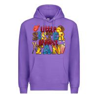 Purple little sister biggest fan softball Premium Hoodie - AdoDesignShop